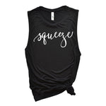 Load image into Gallery viewer, Womens Workout Tank, Womens Fitness Tank, Workout Tank Top, Workout Gift, Gift for Her, Squeeze Tank Top, Leg Day Tank, Just Squeeze, Funny
