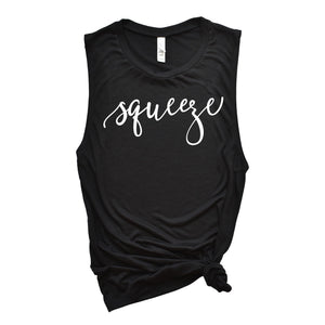 Womens Workout Tank, Womens Fitness Tank, Workout Tank Top, Workout Gift, Gift for Her, Squeeze Tank Top, Leg Day Tank, Just Squeeze, Funny