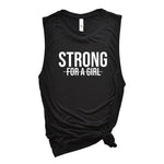 Load image into Gallery viewer, Womens Workout Tank, Womens Fitness Tank, Workout Tank Top, Workout Gift, Gift for Her, Strong for a Girl Tank, Strong Girl Tank, Funny Tank
