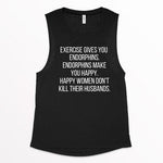 Load image into Gallery viewer, Endorphins Exercise Tank, Funny Workout Tank, Womens Workout Tank, Workout Shirt, Gym Tank, Funny Gym Shirt, Workout Tank, Tank Top, Fitness
