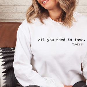 Self-Love Club, Sweater for Women, Kindness Sweatshirt, Crewneck Sweatshirt, Be Kind Sweater, Gift for Her, Birthday Gift, Mother's Day Day