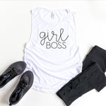 Load image into Gallery viewer, Girl Boss Tank Top, Female Leader Shirt, New Business Gift, Women&#39;s Shirt, Fitness Tank, Gym Tank, Feminism Shirt, Entrepreneur, Boss Babe
