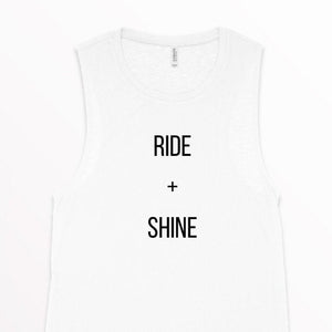 Women's Gym Tank, Women's Cycling Tank, Cycling Instructor Tank, Fitness Instructor Tank, Indoor Cycling, Ride and Shine Tank, Exercise Tank