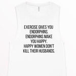 Load image into Gallery viewer, Endorphins Exercise Tank, Funny Workout Tank, Womens Workout Tank, Workout Shirt, Gym Tank, Funny Gym Shirt, Workout Tank, Tank Top, Fitness
