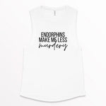 Load image into Gallery viewer, Endorphins Make Me Less Murdery Tank, Women&#39;s Workout Tank, Fitness Tank, Workout Tank Top, Gift for Her, Crime Show Tank, Murder Podcast
