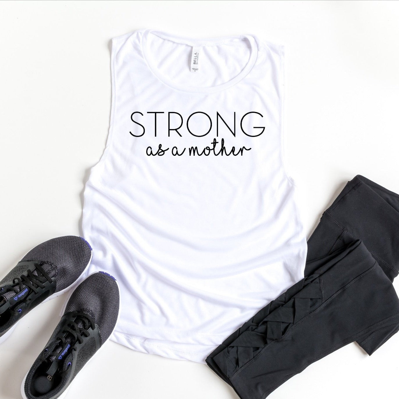 Womens Workout Tank, Womens Fitness Tank, Workout Tank Top, Workout Gift, Gift for Her, Strong as a Mother Tank, Tank Top for Mom, Mom Tank