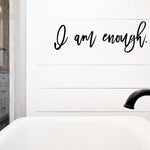 Load image into Gallery viewer, Positive Affirmation Mirror Cling, Self-Love Window Sticker, Self-Worth Mindfulness, Positive Self-Talk, Vision Board, I am Enough Decal
