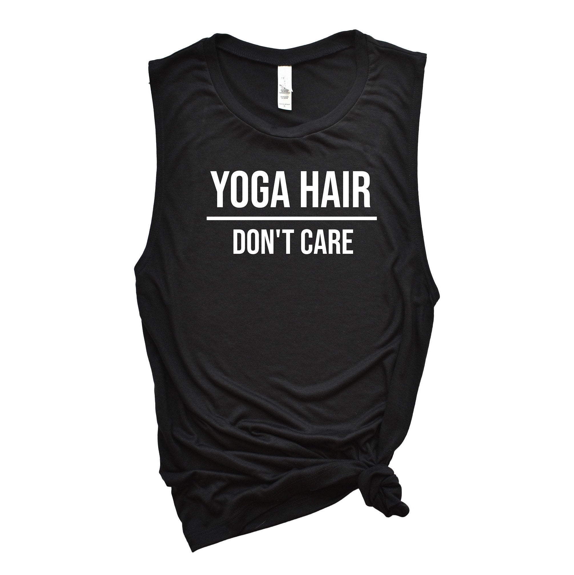 Womens Workout Tank, Womens Fitness Tank, Workout Tank Top, Workout Gift, Gift for Her, Yoga Hair Dont Care, Yoga Lover, Yoga Muscle Tank