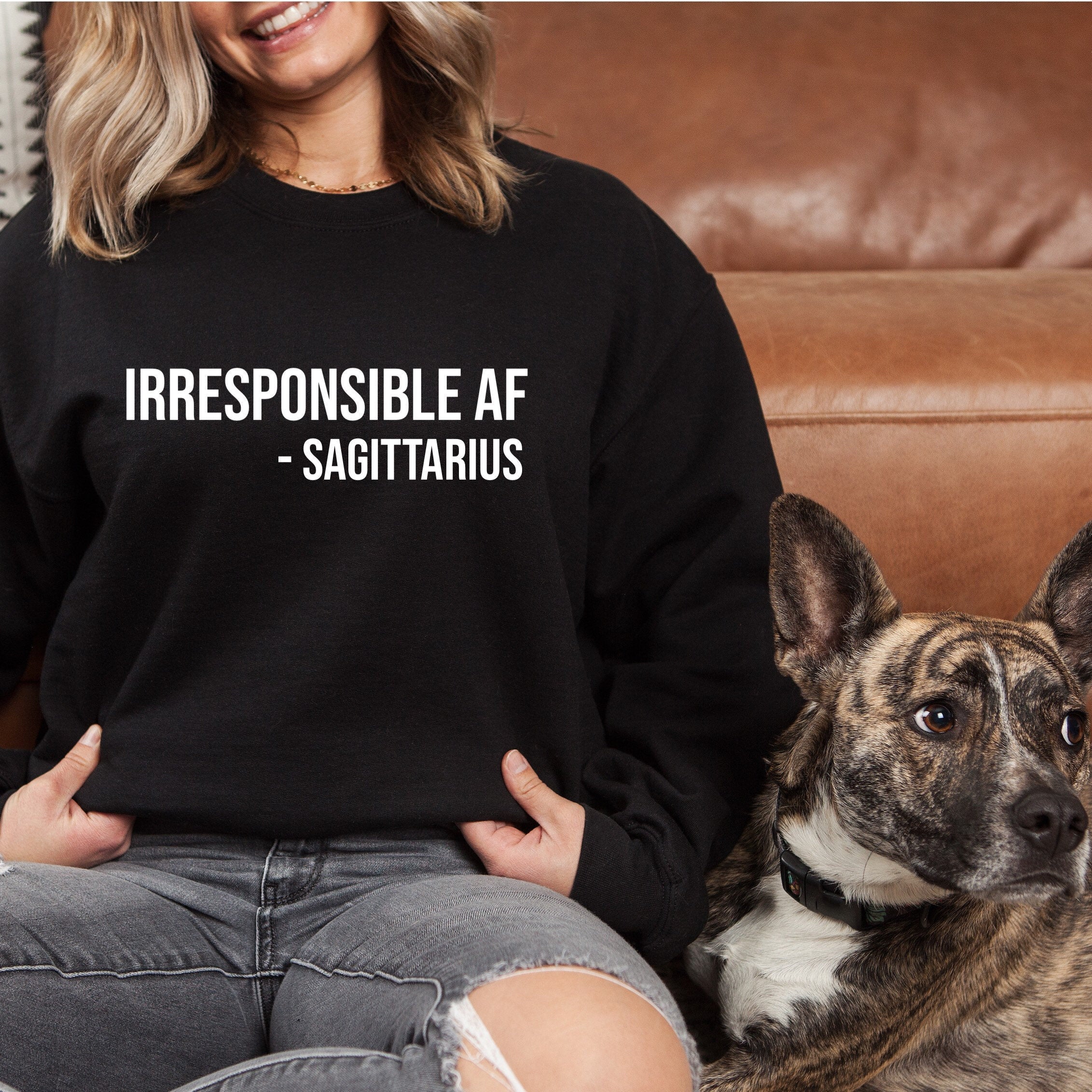 Irresponsible AF Sweater, Sagittarius Sweater, Zodiac Sign Gift, Crewneck Sweatshirt, Funny Sweater, Sagittarius Sweatshirt, Astrology Gift