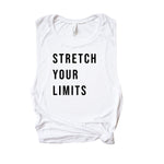 Load image into Gallery viewer, Womens Workout Tank, Womens Fitness Tank, Workout Tank Top, Workout Gift, Gift for Her, Stretch Your Limits, Yoga Tank Top, Yoga Lover Tank
