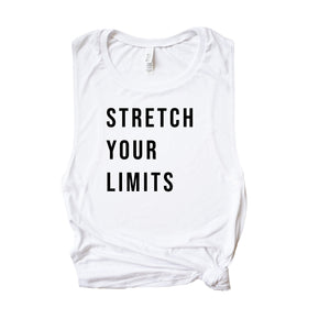 Womens Workout Tank, Womens Fitness Tank, Workout Tank Top, Workout Gift, Gift for Her, Stretch Your Limits, Yoga Tank Top, Yoga Lover Tank