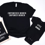 Load image into Gallery viewer, Mommy and Me Matching Feminist Shirts, Empowered Women Empower Women, Gift for Girl Mom, Mother Daughter Set, Girl Pregnancy Reveal Shirt
