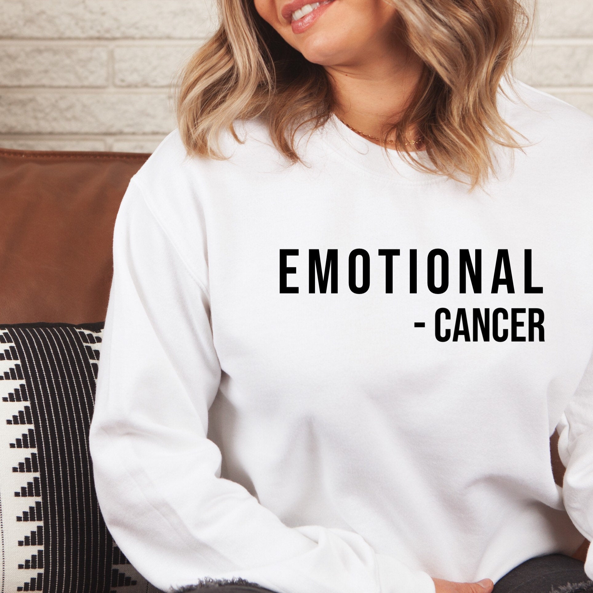 Cancer Sweater, Emotional Sweater, Zodiac Sign, Crewneck Sweatshirt, Funny Sweater, Cancer Sweatshirt, Astrology Sweater, Birthday Gift