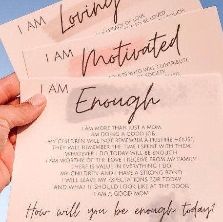 Affirmation Cards for Moms, Positive Affirmations, Empowerment, Self-Love, Mindfulness Routine, Baby Shower, Motherhood, Postpartum Gift