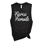 Load image into Gallery viewer, Fierce Female Tank Top, Women&#39;s Fitness Shirt, Gift for Her, Workout Muscle Tank Top, Feminist Tank, Feminism Shirt, Female Empowerment Tank
