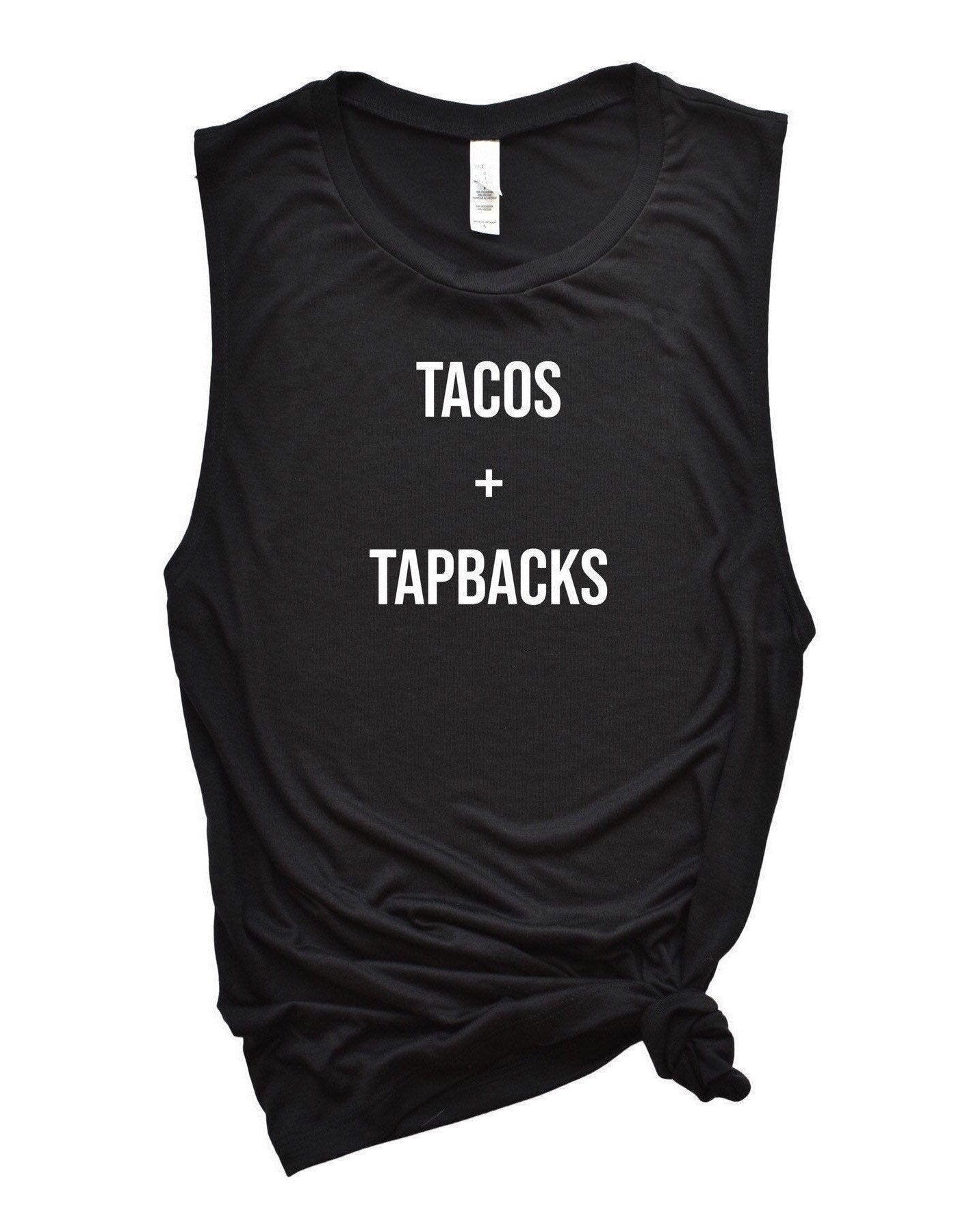 Women's Workout Tank, Women's Fitness Tank, Workout Tank Top, Workout Gift, Gift for Her, Tacos and Tap Backs, Womens Cycling Tank, Gym Tank